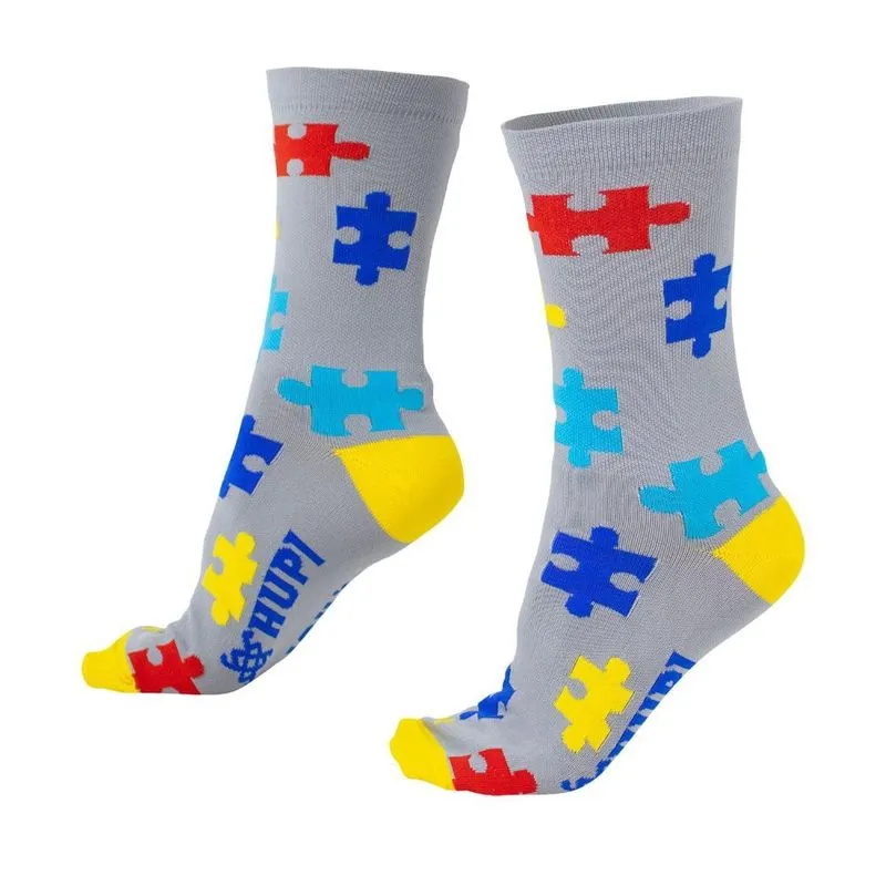 Meia hupi Tea Autismo Cinza