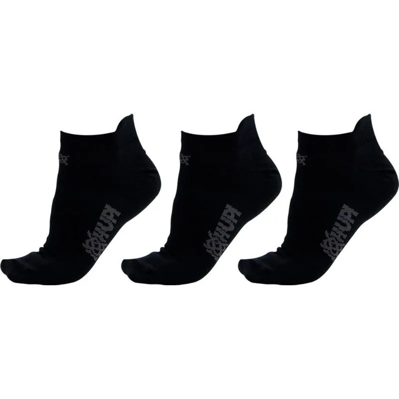 Meia hupi Casual Invisível Algodão Preto P - Kit 03 Pares