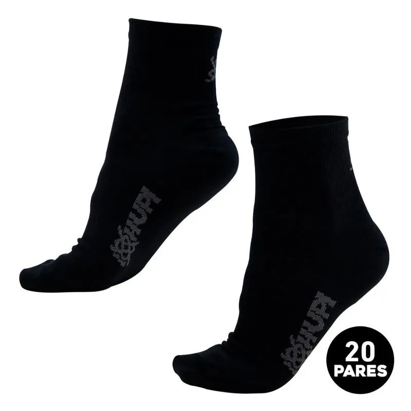 Kit 20 Pares Meia hupi Casual Algodão M Cano Médio Atacado