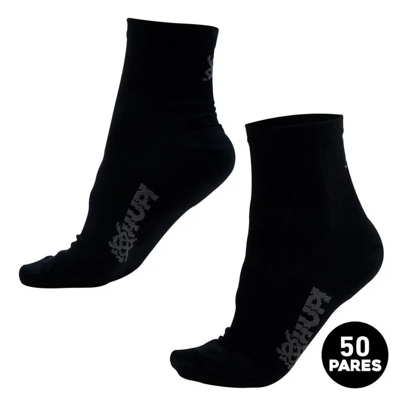 Kit 50 Pares Meia hupi Casual Algodão M Cano Médio Atacado