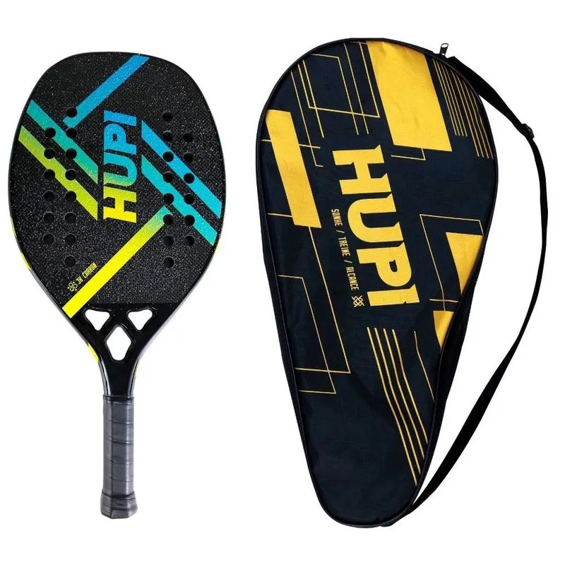 Raquete Beach Tennis hupi Doha Carbon 3K com Bolsa