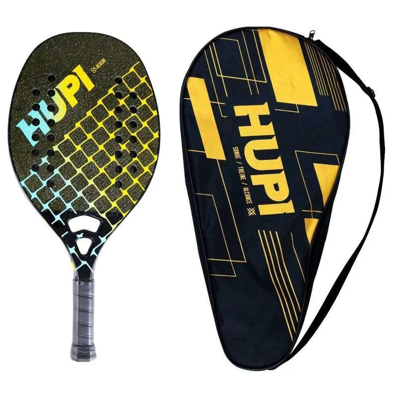 Raquete Beach Tennis hupi Deft Ultra Pro Kevlar com Bolsa