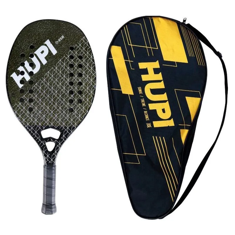 Raquete Beach Tennis Hupi Net Ultra Pro Carbon Kevlar com Bolsa