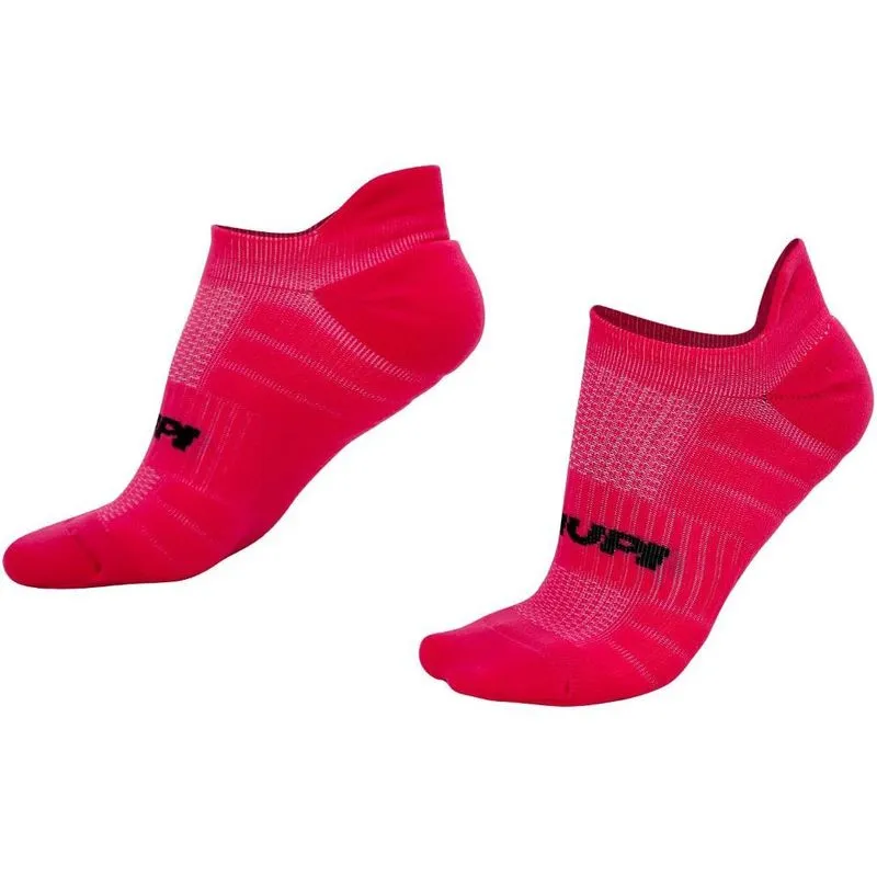 Meia Curta para Corrida hupi Running Pro Invisível Rosa Magenta