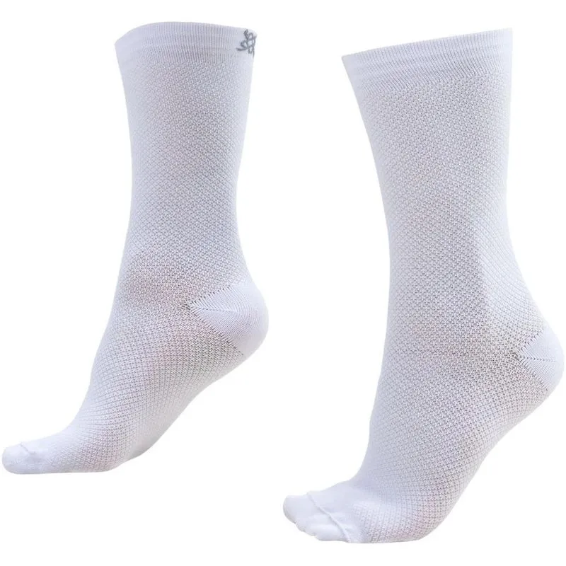 Meia de Corrida Ciclismo Hupi Carbono Branco