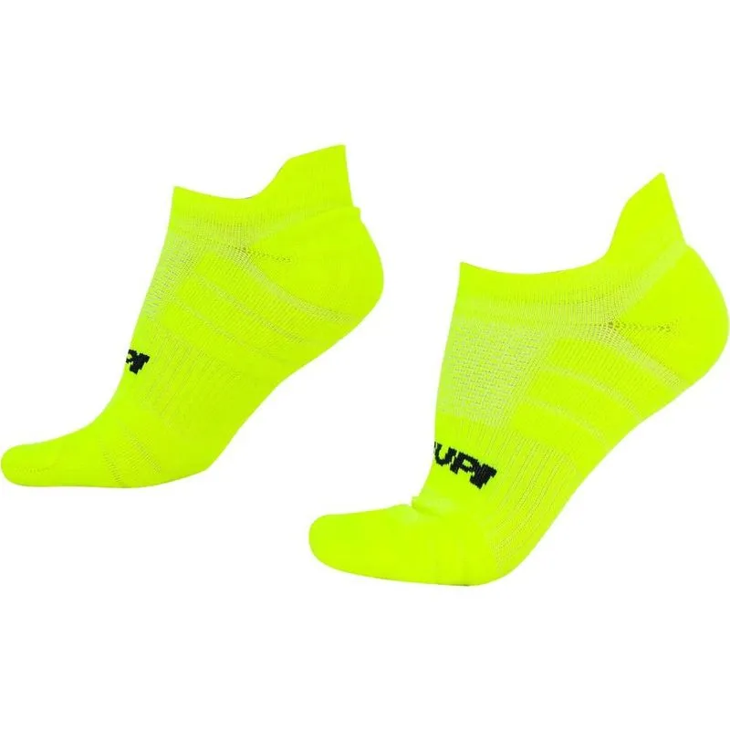 Meia Curta para Corrida hupi Running Pro Invisível Amarelo Neon