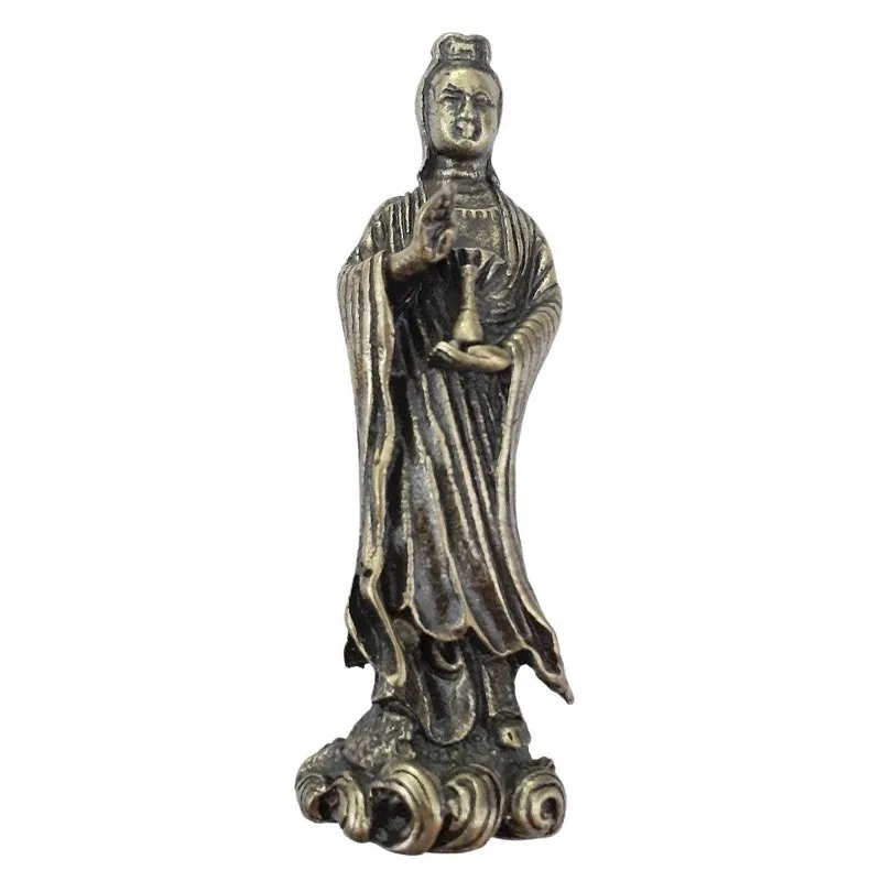 Miniatura Kuan Yin Bronze 7X4Cm