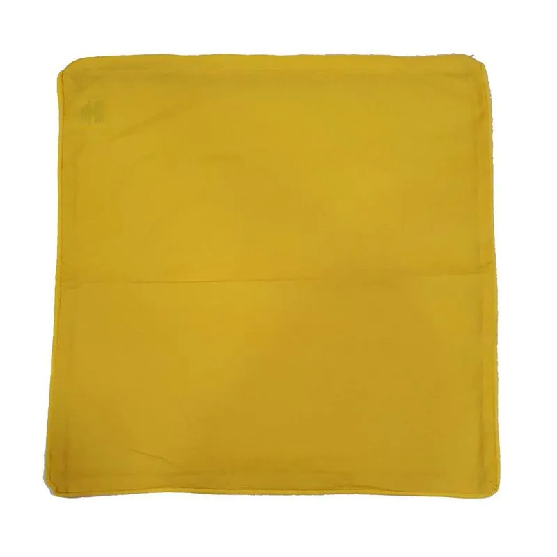Capa De Almofada De Algodão Lisa Amarela 45x45cm