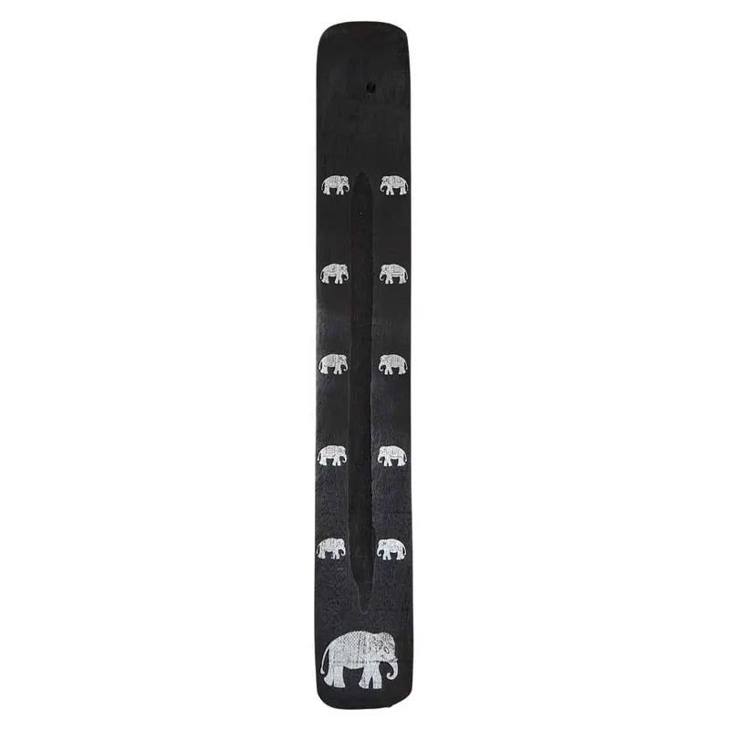 Incensário Vareta De Madeira Elefante Preto 26cm
