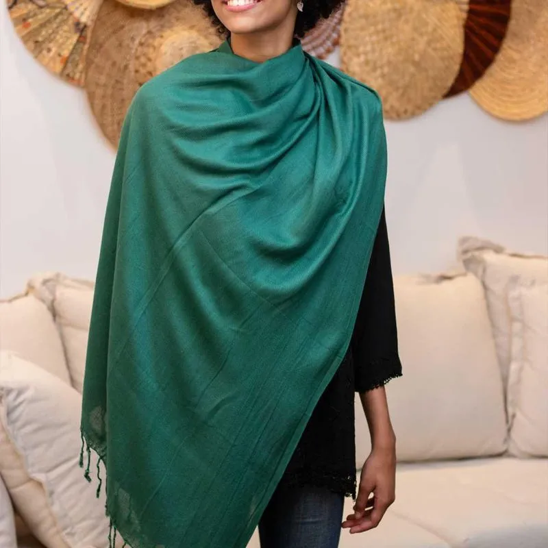 Echarpe Lisa 100% Viscose Verde Escuro 70cmx180cm
