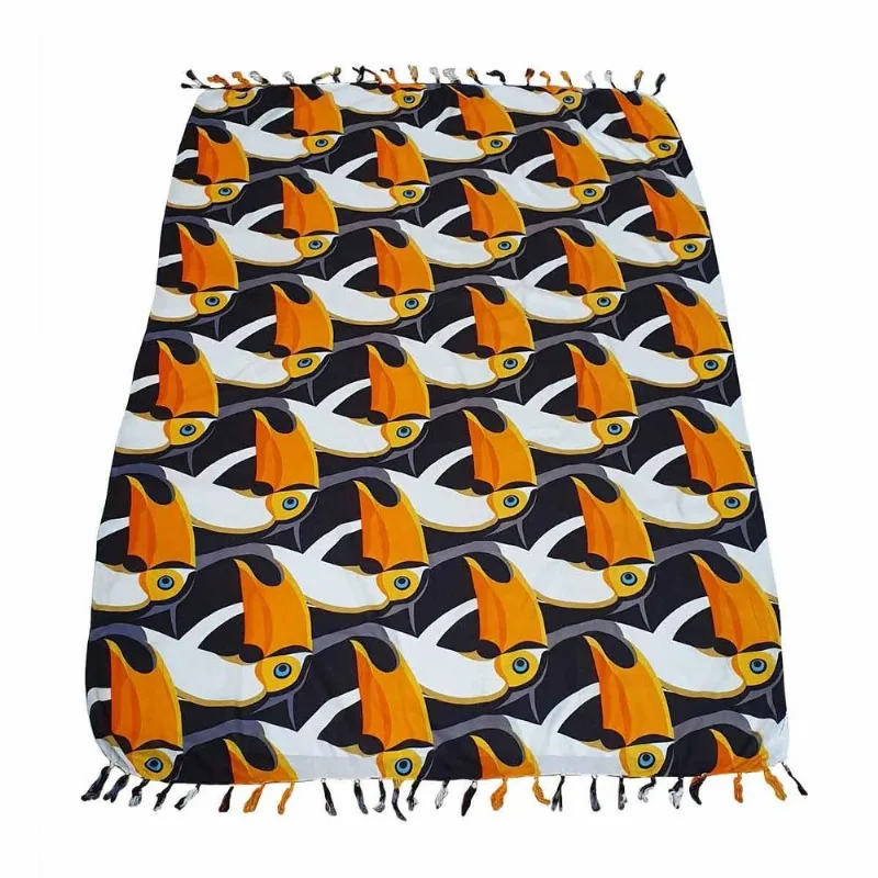 Canga De Praia 100% Viscose Tucano - Com Franja 1.60mx1.10m