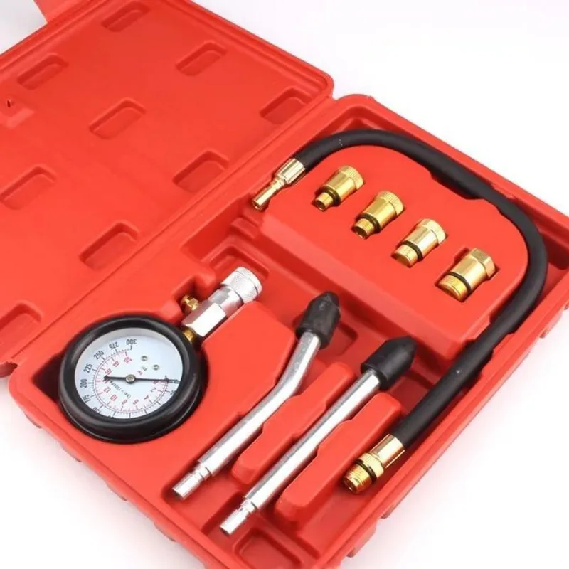 3x Medidor Compressão Cilindro Cabeçote 4 Adaptadores E Case