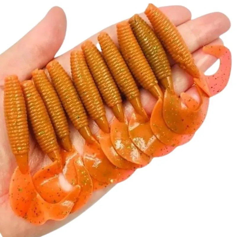 Kit 10 Iscas Artificiais SoftBait Grub Tucunaré Traíras Cor6