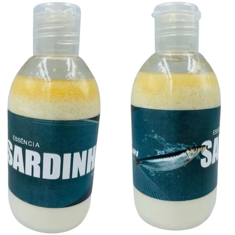 Kit 2 Essência Atrativo Pesca sardinha 100ml Peixe Rio e Mar
