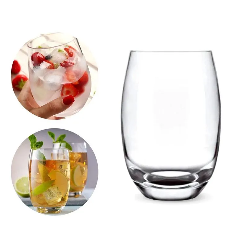 12 Copos 465Ml Redondo Agua Suco Cozinha Mesa Posta Vidro