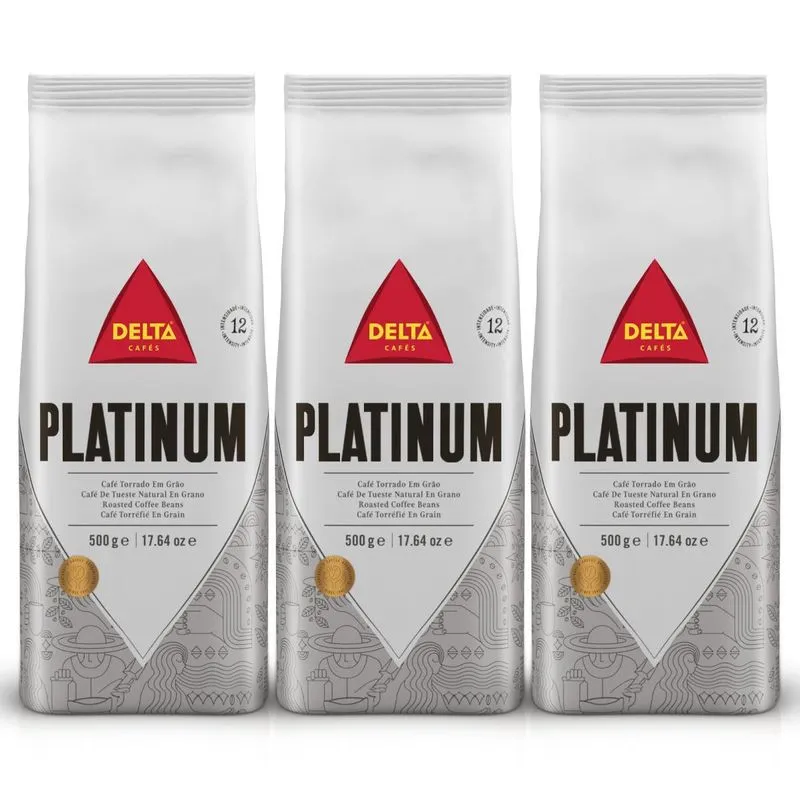 Kit 3 Café Gourmet Delta Q Torrado Em Grão Pacote 500g