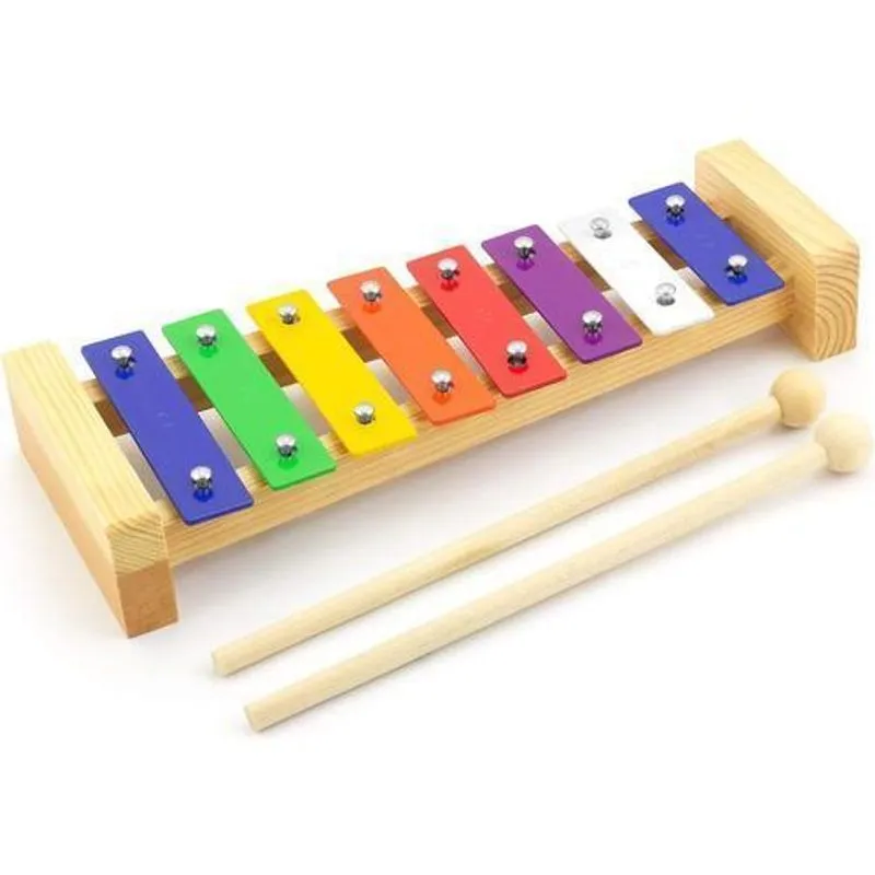 Metalofone Xilofone Infantil 8 Notas Rítmica Profissional