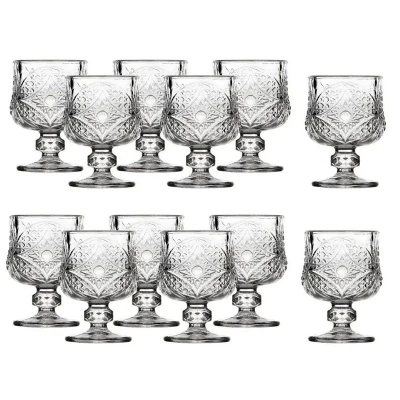 Kit 4 Taça De Vidro Pra Shot 46ml Gourmet Licor Vinho Porto