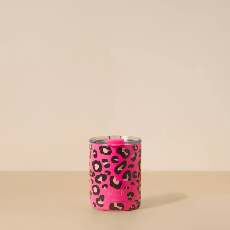 Copo Térmico HappyCup 295ml Leopard Pink
