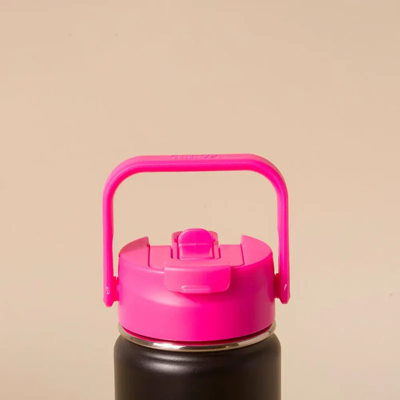 Tampa Duo com Canudo Hot Pink