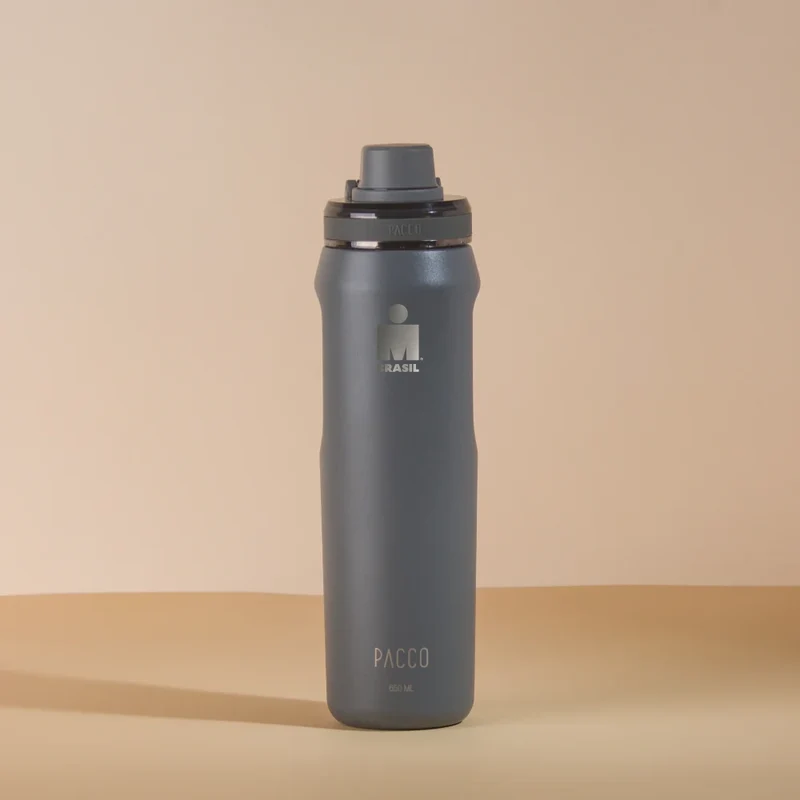 Garrafa Térmica Vyta IRONMAN 650ml Cinza