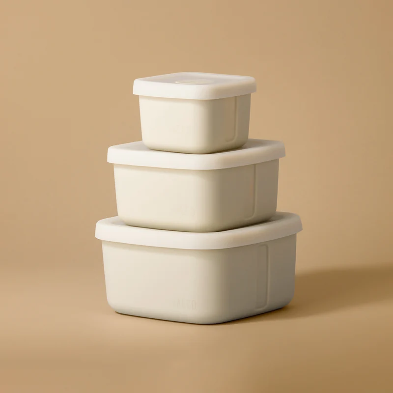 Fresh trio Conjunto pote de silicone Creme