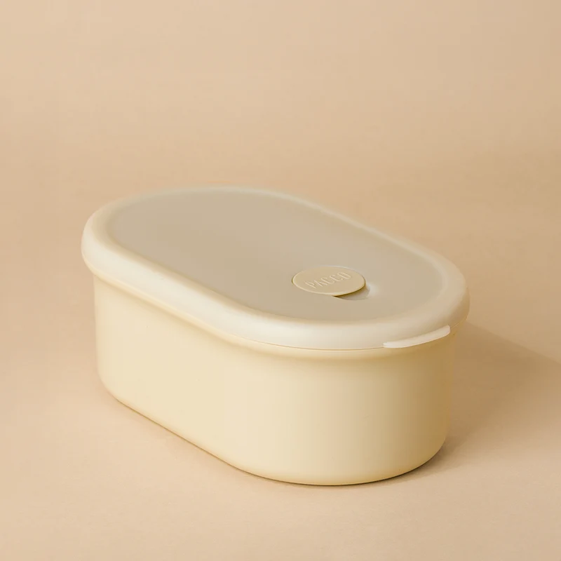 Super Lunch Box Recipiente de Silicone 900ml Creme