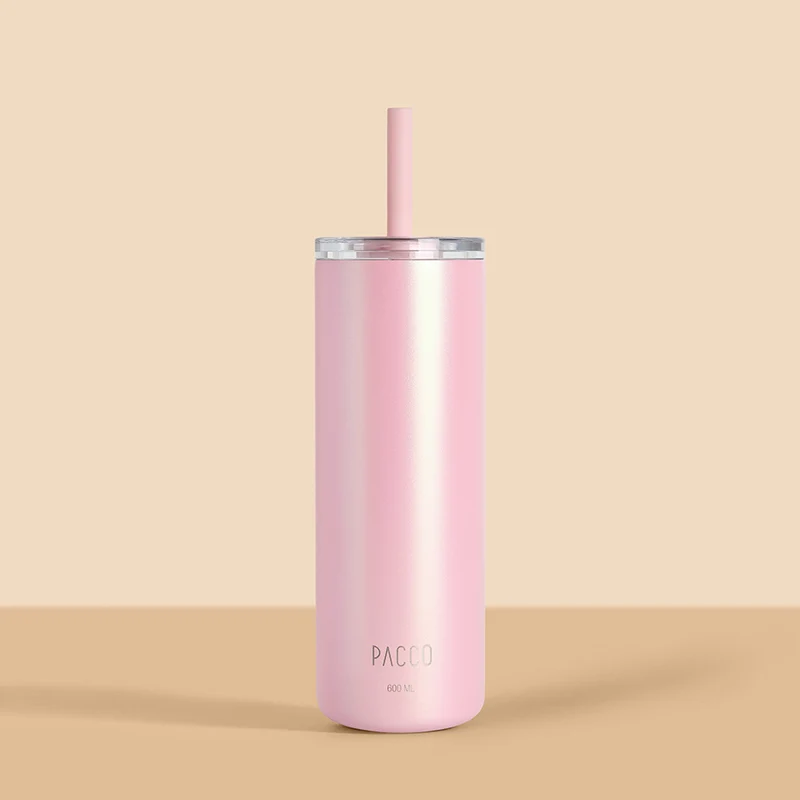 Copo Térmico Slim Cup com Canudo 600ml / Cherry Blossom