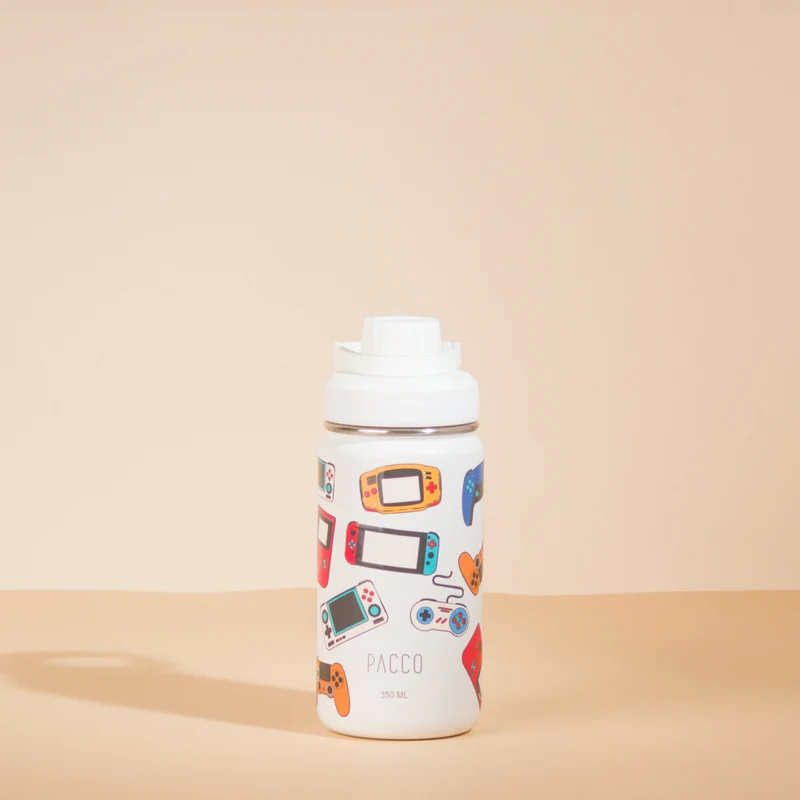 Garrafa Térmica Hydra V2 Estampada 350ml Gamer Branco