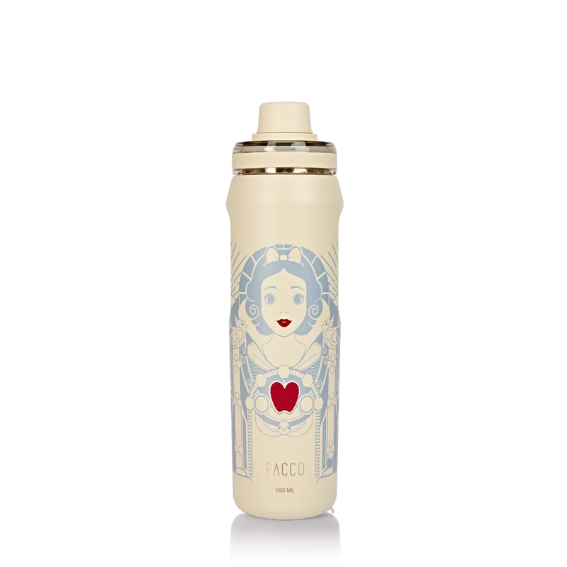 Garrafa Térmica VYTA Princesas Disney 650ml / Branca de Neve Art Deco / Creme