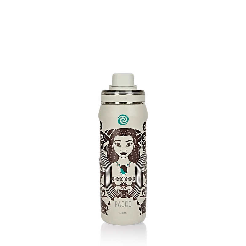 Garrafa Térmica VYTA Princesas Disney 500ml / Moana Art Deco / Creme