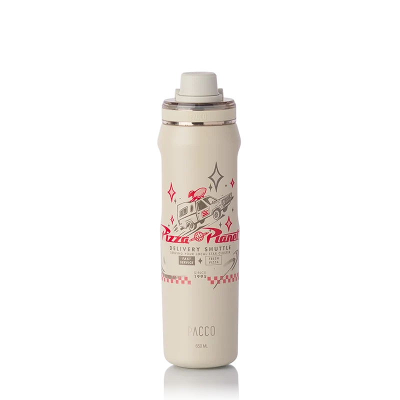 Garrafa Térmica VYTA Pizza Planet 650ml / Creme