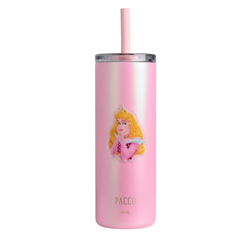 Copo Térmico Slim Cup com Canudo Disney com cristais Swarovski® 600ml / Aurora