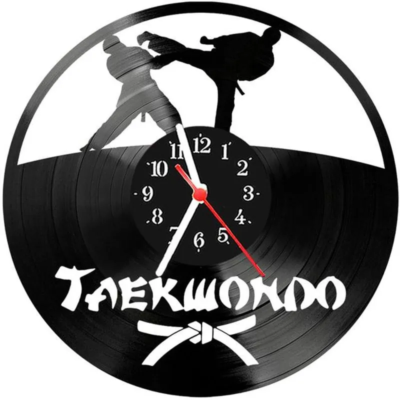 Relógio Parede Vinil Lp Ou Mdf Taekwondo Luta