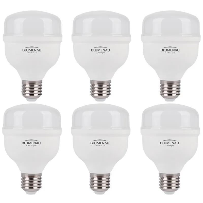 Kit 6 Lâmpadas High Led 30W Bivolt E27 6500K Frio Blumenau