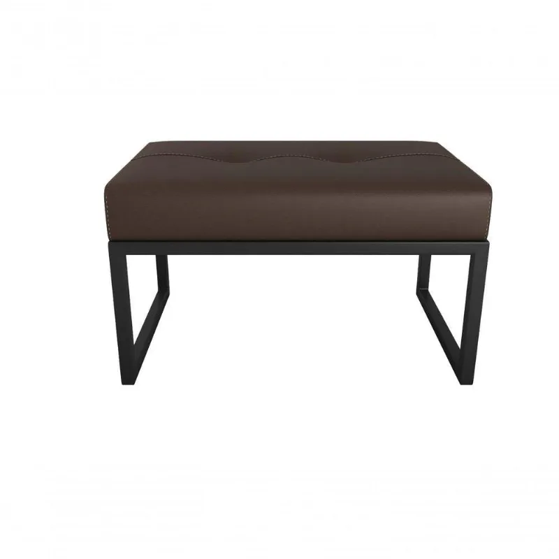 Puff Decorativo Alexia Sintético Marrom F-289