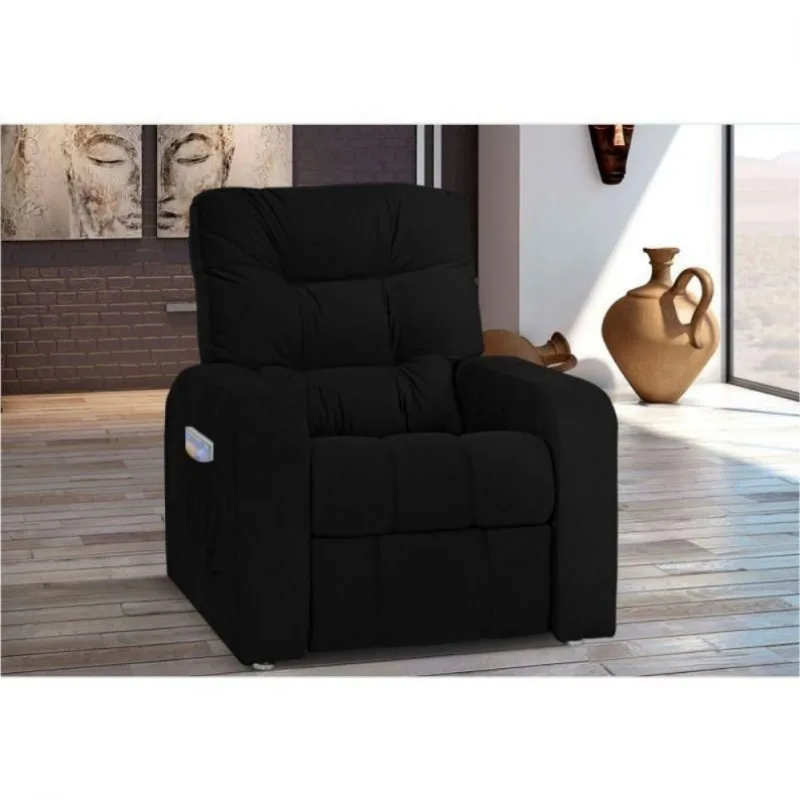 Poltrona Reclinável Azera Mx-7 Suede Animale Preto Matrix