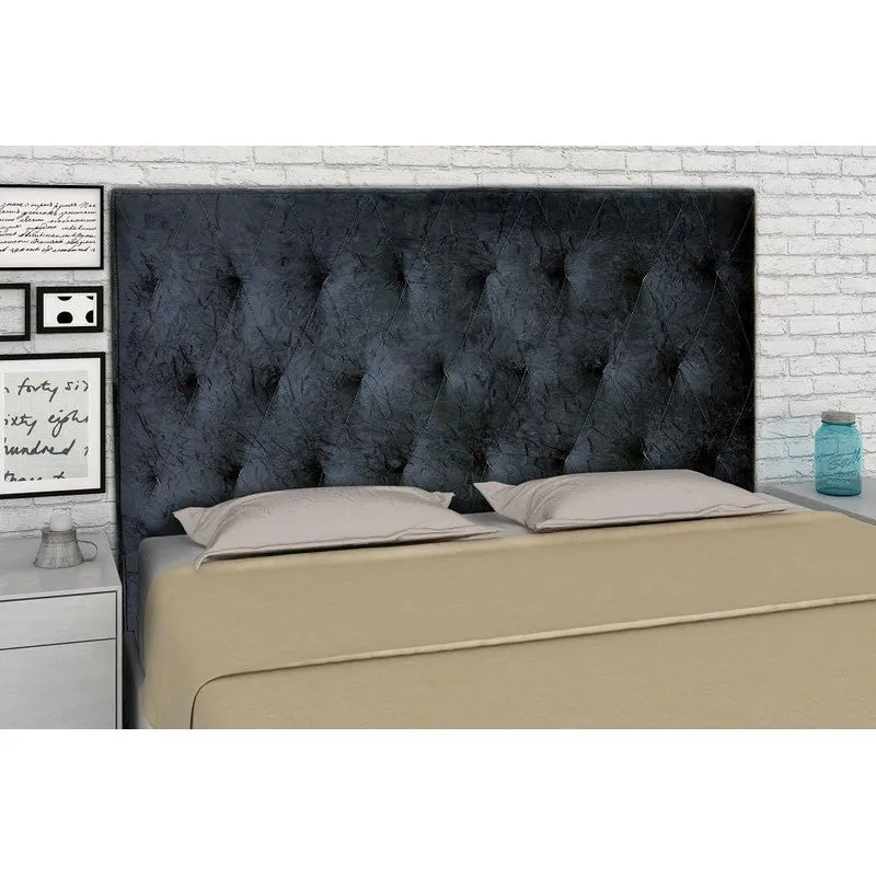 Cabeceira PSI Casal 140 cm Matrix - Preto suede amassado