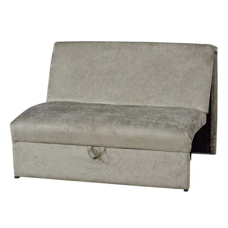Sofá Cama Reclinável 2 Lugares Suede Malu Matrix Bege