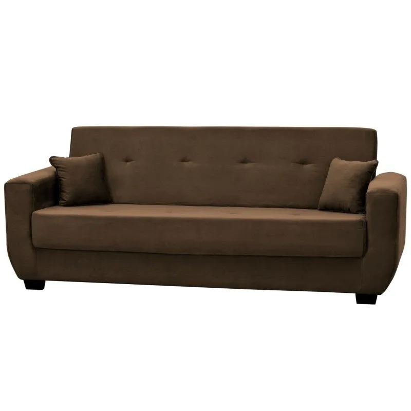 Sofá Cama 4 Lugares Roberta 222cm Marrom - Matrix