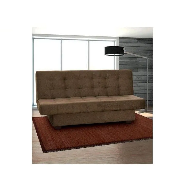 Sofá Cama Reclinável Laila Suede Amassado Marrom Matrix