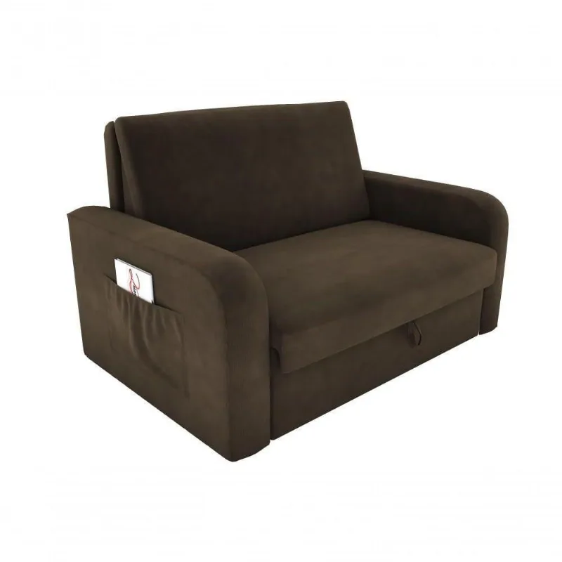 Sofá Cama Daiane 2 Lugares Com Baú Suede Capuccino Matrix - Matrix