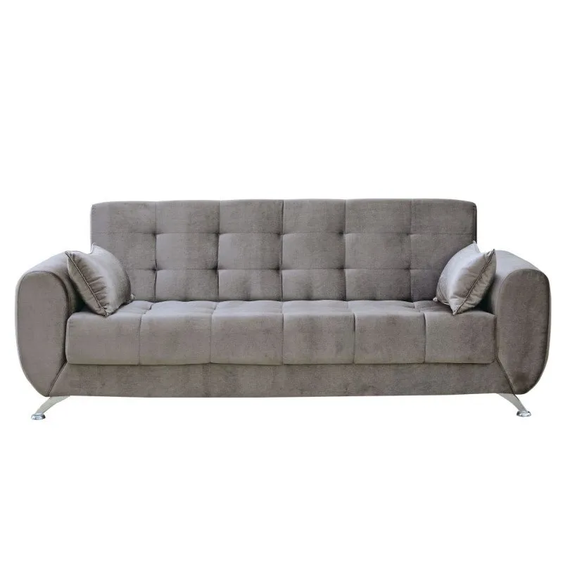 Sofá Cama 4 Lugares Maiza 239cm Prata - Matrix