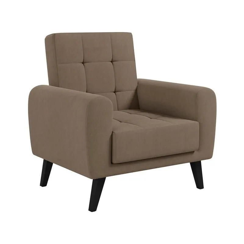 Poltrona Decorativa Matrix Lívia Veludo Cinza Escuro