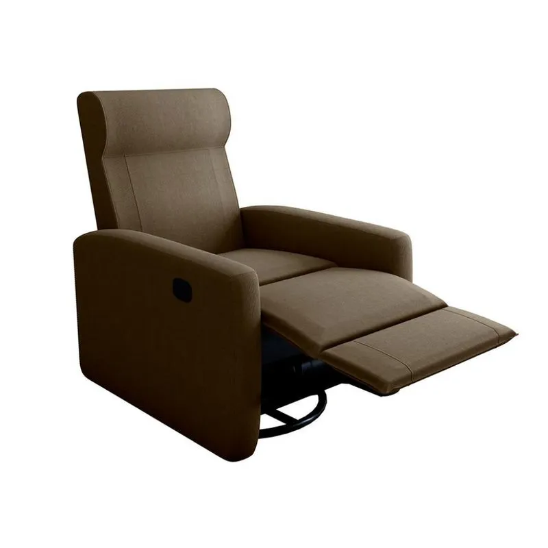 Poltrona Reclinável com Balanço Lexus Suede Marrom