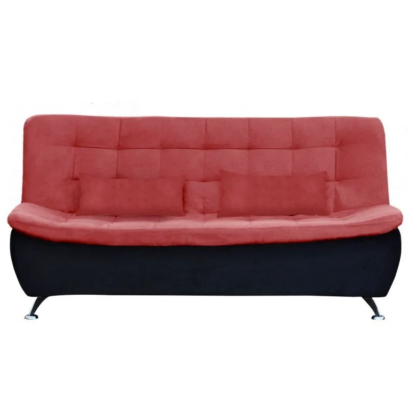 Sofá Cama 3 Lugares Sara 184cm Goiaba/Preto - Matrix