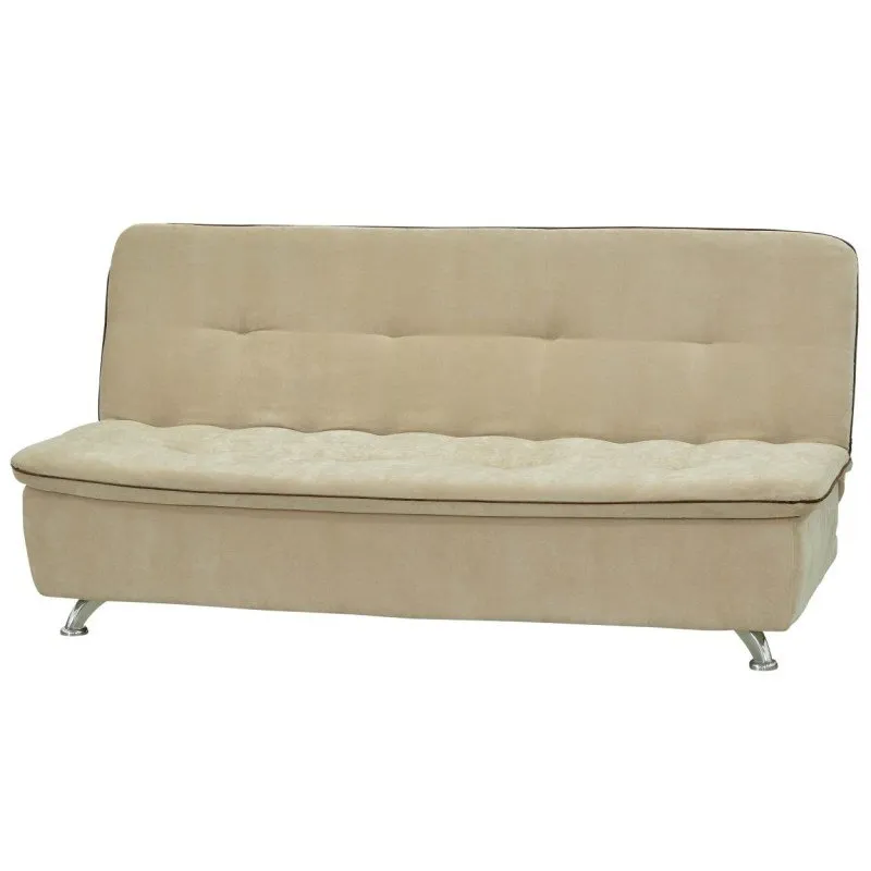 Sofá Cama 3 Lugares Raquel 186cm Bege/Marrom - Matrix