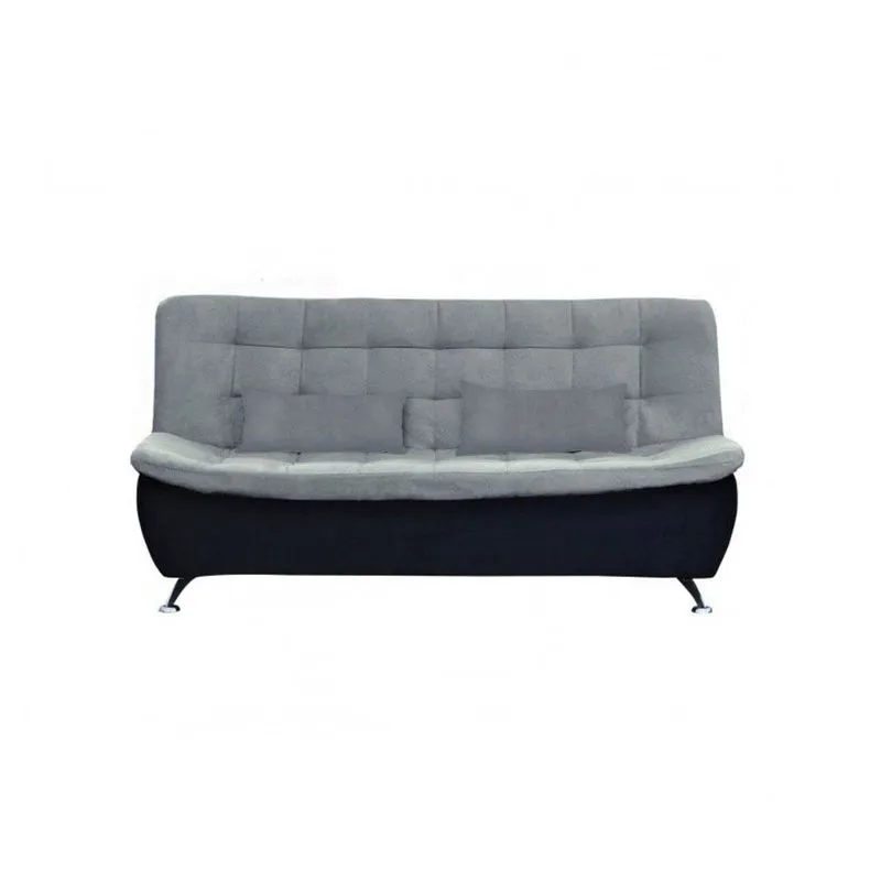 Sofá Cama Reclinável 3 Lugares Sara Matrix Cinza/Preto