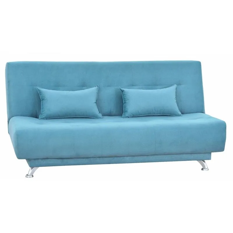 Sofá Cama Reclinável 3 Lugares Stela Matrix Azul