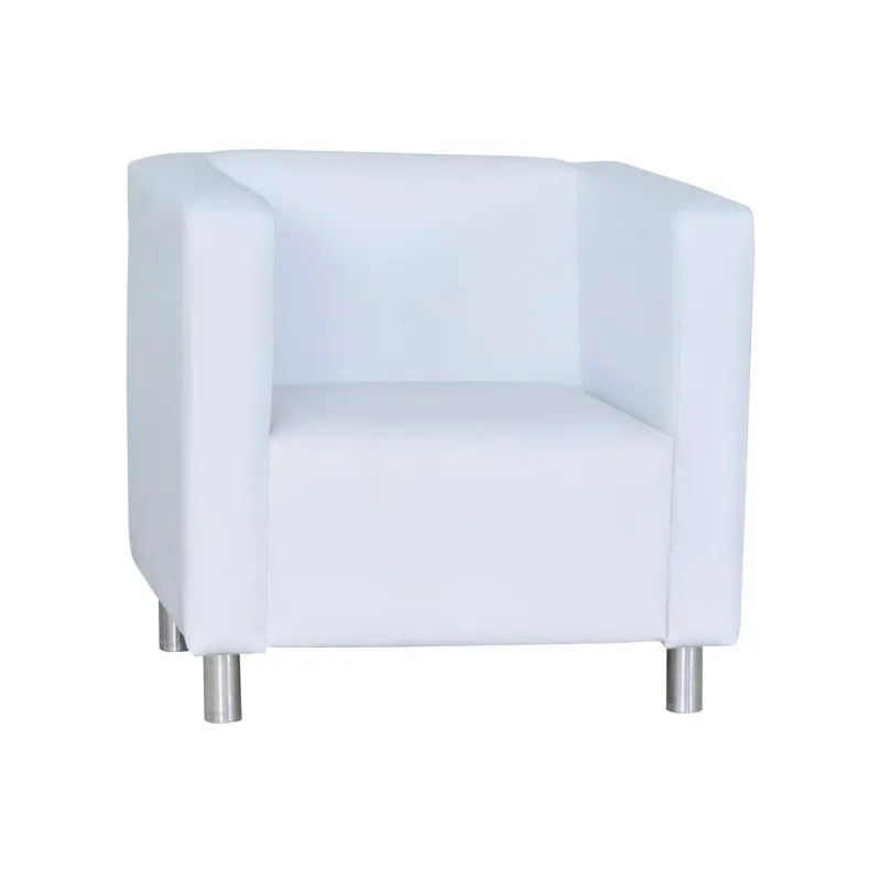 Poltrona Decorativa Dora Pés de Alumínio Branco - Matrix